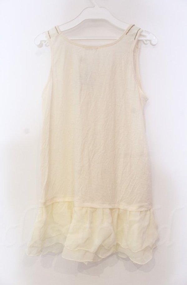 画像3: axes femme / 肩透けロングタンク M キナリ O-25-11-30-030-AX-TO-OW-OS (3)