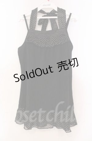 画像: axes femme / ドットシフォンホルターキャミソール M クロ O-25-11-30-031-AX-TO-OW-OS