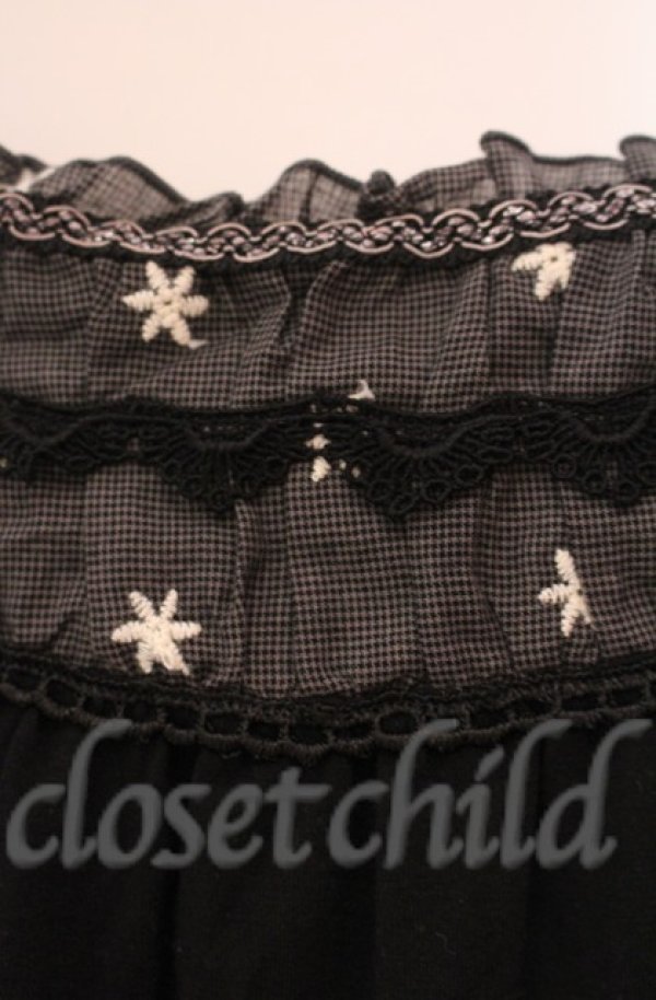 画像3: axes femme / 刺繍ロングキャミソール M クロ O-25-11-30-032-AX-TO-OW-OS (3)