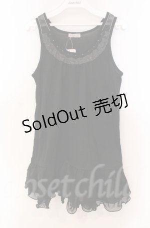 画像: axes femme / 肩透けロングタンク M クロ O-25-11-30-033-AX-TO-OW-OS