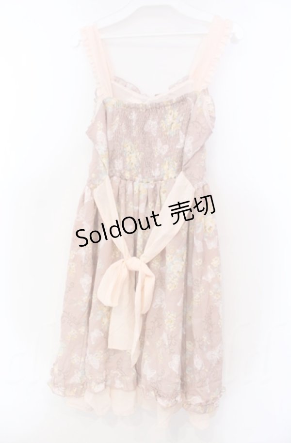 画像3: axes femme / ブーケ×蝶柄キャミチュニック M ピンク O-25-11-30-040-AX-OP-OW-ZT310 (3)