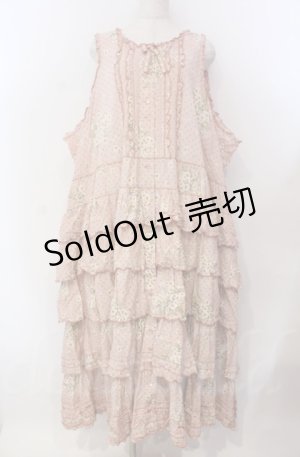 画像: PINK HOUSE / マーガレット段々ワンピース【お直しあり】  ピンク O-25-11-30-004-LO-OP-IG-OS