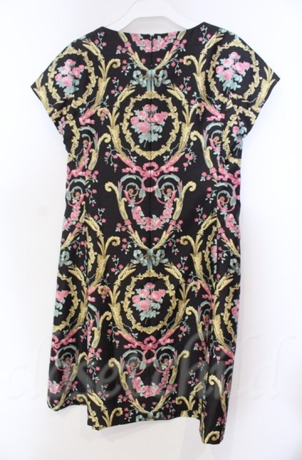 画像3: JESUS DIAMANTE / フレンチドールワンピ 38 アントーニア柄クロ O-25-11-30-045-JE-OP-OW-OS (3)