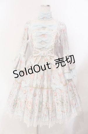 画像: Angelic Pretty / スウィーティシャンデリアワンピース  サックス O-25-11-30-049-AP-OP-OW-OS