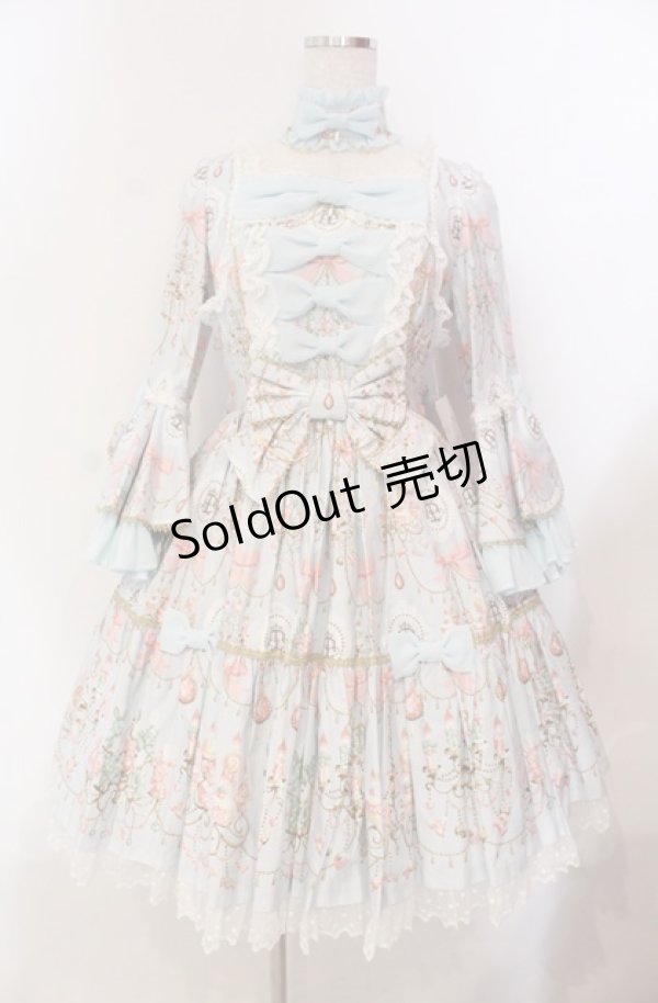画像1: Angelic Pretty / スウィーティシャンデリアワンピース  サックス O-25-11-30-049-AP-OP-OW-OS (1)