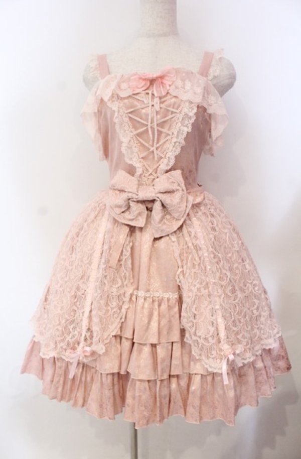 画像1: BABY,THE STARS SHINE BRIGHT / 眠れる森の美女ジャンパースカート  ピンク O-25-11-30-051-BA-OP-OW-OS (1)