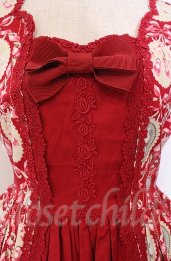 画像2: BABY,THE STARS SHINE BRIGHT / 白鳥の湖プリントジャンパースカート II  えんじ O-25-11-30-052-BA-OP-OW-OS (2)