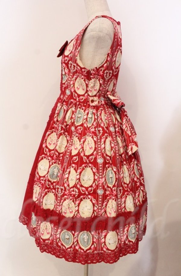 画像5: BABY,THE STARS SHINE BRIGHT / 白鳥の湖プリントジャンパースカート II  えんじ O-25-11-30-052-BA-OP-OW-OS (5)