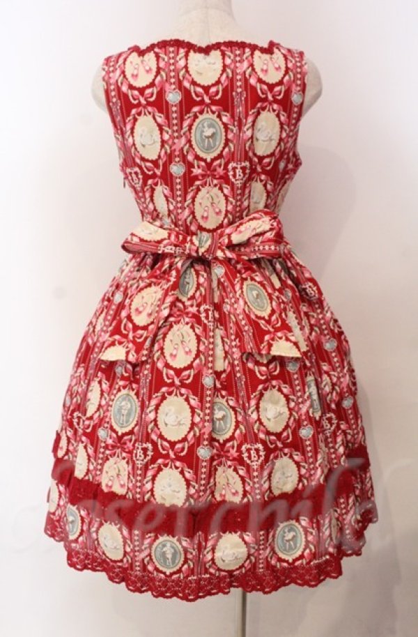 画像6: BABY,THE STARS SHINE BRIGHT / 白鳥の湖プリントジャンパースカート II  えんじ O-25-11-30-052-BA-OP-OW-OS (6)