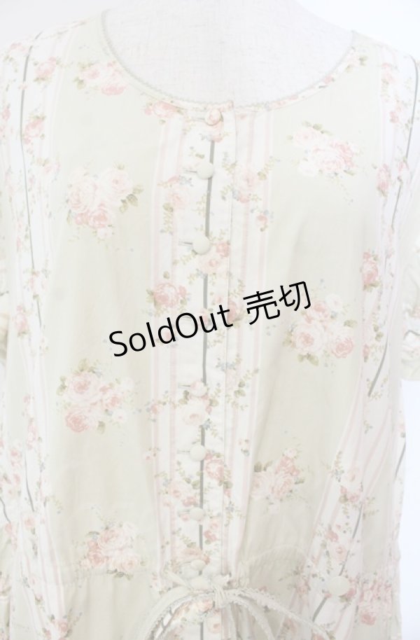 画像2: WONDERFUL WORLD / ストライプローズワンピース【お直しあり】  ミント O-25-11-30-005-LO-OP-IG-OS (2)