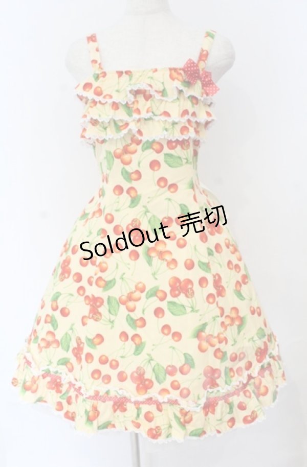 画像1: Heart E / 昼下がりのチェリードレス  イエロー O-25-11-30-058-LO-OP-OW-OS (1)