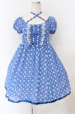 画像1: Emily Temple cute / ジョーゼット水玉ワンピース  ブルー O-25-11-30-059-ET-OP-OW-OS (1)