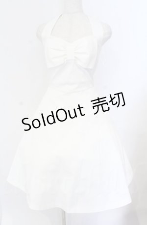 画像: JESUS DIAMANTE / BIGリボンホルターワンピース 42 シロ O-25-11-30-061-JE-OP-OW-OS