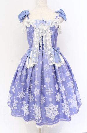 画像: Angelic Pretty / Jewelry Snowジャンパースカート  ブルー O-25-11-30-062-AP-OP-IG-OS