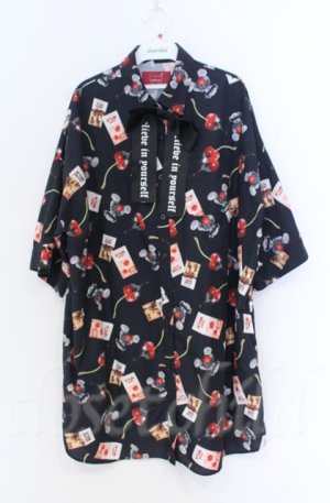 画像: Jamieエーエヌケー / チョコレートベアBigシャツ  クロ O-25-11-30-065-LO-OP-IG-ZT315