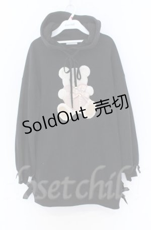 画像: 【SALE】LIZ LISA / ボアクマ裏起毛ワンピース   クロ O-25-11-30-066-LO-OP-IG-ZT285