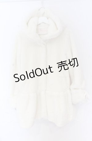 画像: LIZ LISA / フード付きファーコート  シロ O-25-11-30-069-LO-CO-IG-ZT1202X