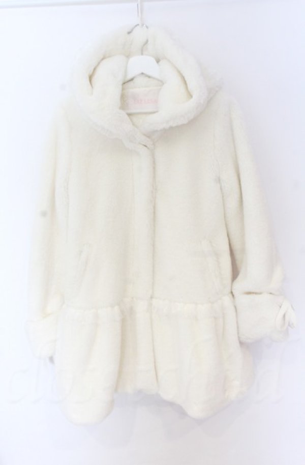 画像1: LIZ LISA / フード付きファーコート  シロ O-25-11-30-069-LO-CO-IG-OS (1)