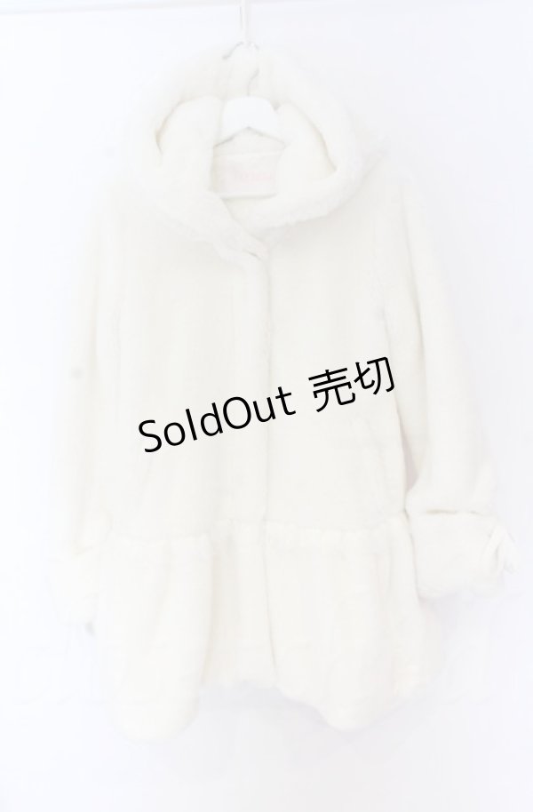 画像1: LIZ LISA / フード付きファーコート  シロ O-25-11-30-069-LO-CO-IG-ZT1202X (1)