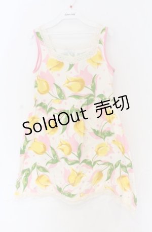 画像: MILK / シャドウチューリップワンピース  イエロー O-25-11-30-072-ML-OP-OW-OS