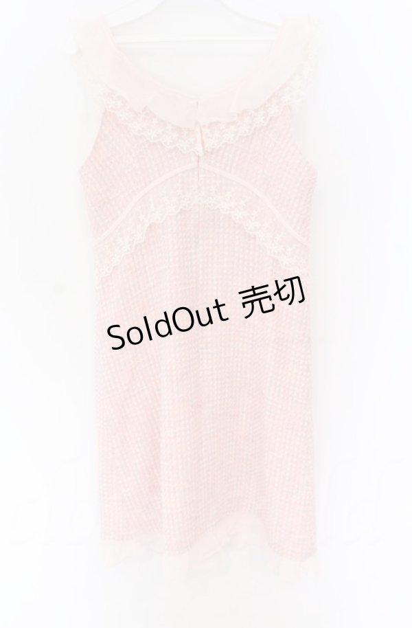 画像3: MILK / ローズモチーフツイードワンピース  ピンク O-25-11-30-082-ML-OP-OW-OS (3)