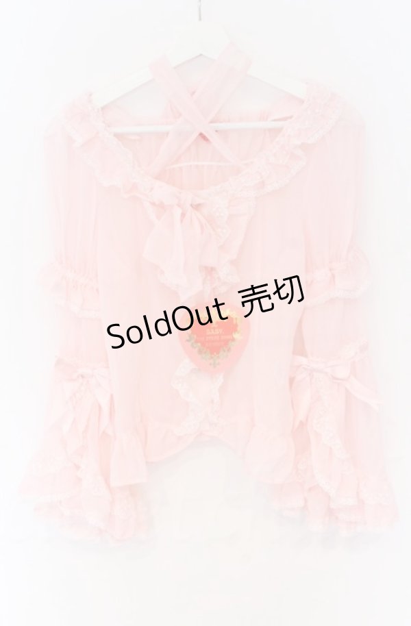 画像1: BABY,THE STARS SHINE BRIGHT / シフォンプリンセスドレスブラウス  ピンク O-25-11-30-083-BA-BL-OW-OS (1)