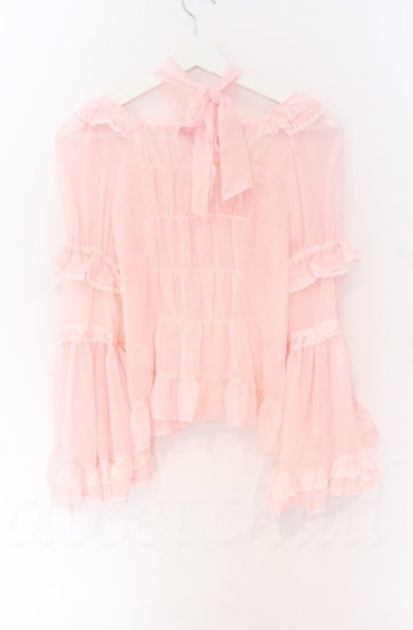 画像3: BABY,THE STARS SHINE BRIGHT / シフォンプリンセスドレスブラウス  ピンク O-25-11-30-083-BA-BL-OW-OS (3)