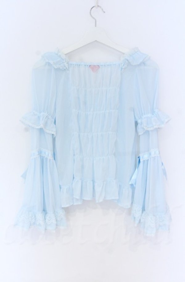 画像3: BABY,THE STARS SHINE BRIGHT / シフォンプリンセスドレスブラウス  サックス O-25-11-30-085-BA-BL-OW-OS (3)