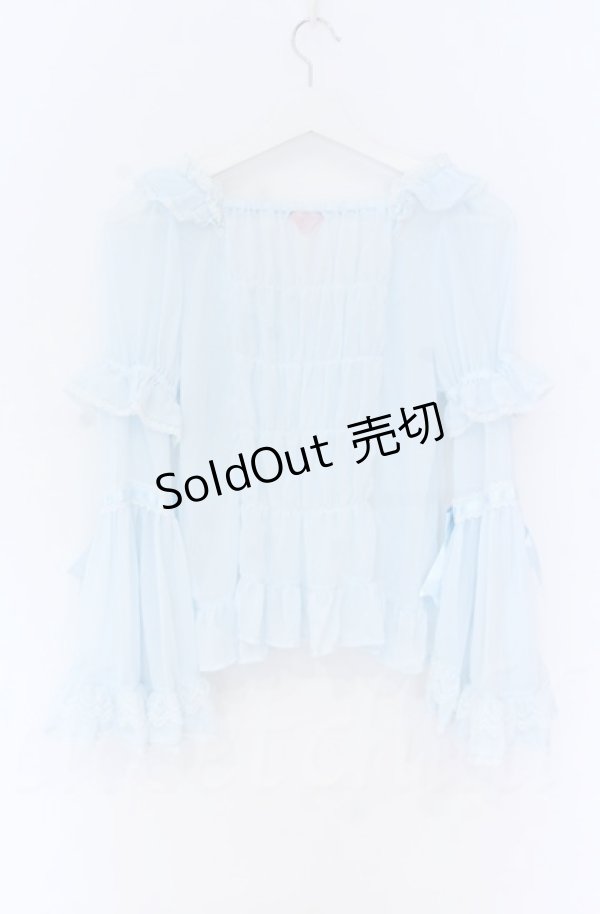 画像3: BABY,THE STARS SHINE BRIGHT / シフォンプリンセスドレスブラウス  サックス O-25-11-30-085-BA-BL-OW-OS (3)