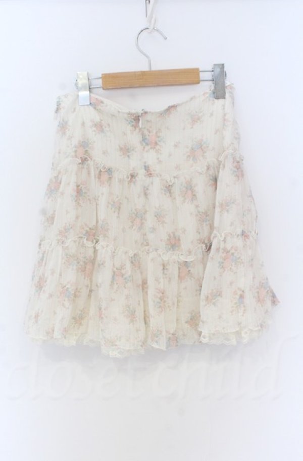 画像3: L'EST ROSE / ラメストライプ薔薇柄スカート  オフ O-25-11-30-091-LO-SK-IG-OS (3)