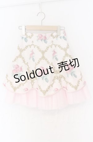 画像: JESUS DIAMANTE / プリンセスガーデンスカート  新オーナメントローズ柄ピンク O-25-11-30-092-JE-SK-OW-OS