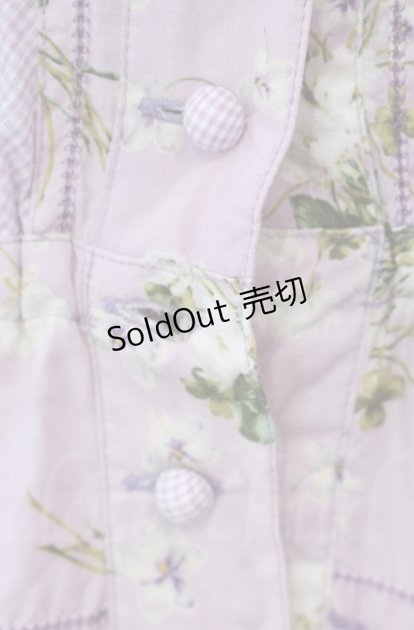 画像3: PINK HOUSE / クローバーブーケパッチワークワンピース【お直しあり】  ラベンダー O-25-11-30-007-LO-OP-IG-OS (3)