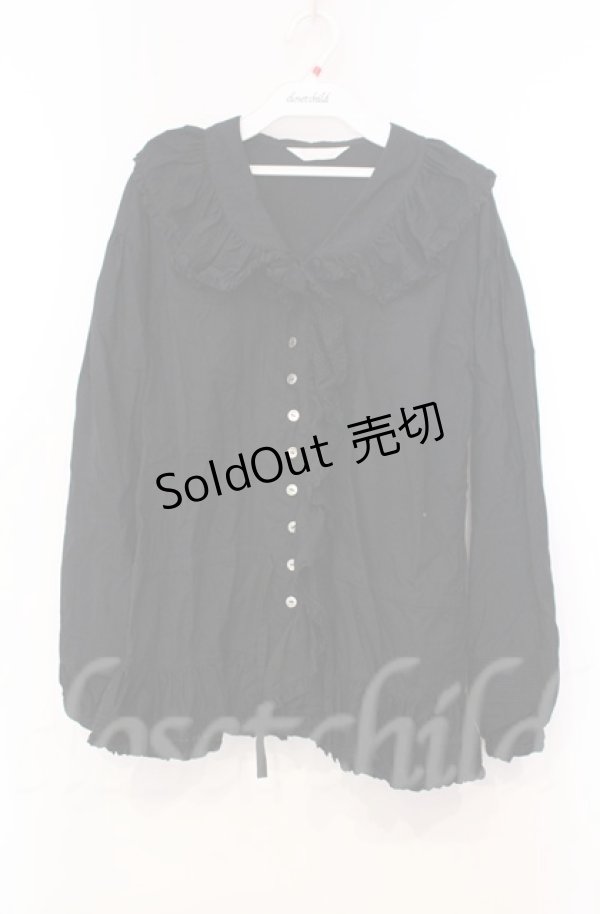 画像1: PINK HOUSE / ローンフリルタックブラウス  クロ O-25-11-30-009-LO-BL-IG-OS (1)