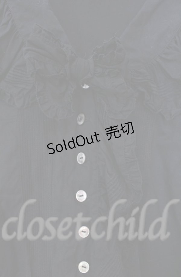 画像2: PINK HOUSE / ローンフリルタックブラウス  クロ O-25-11-30-009-LO-BL-IG-OS (2)