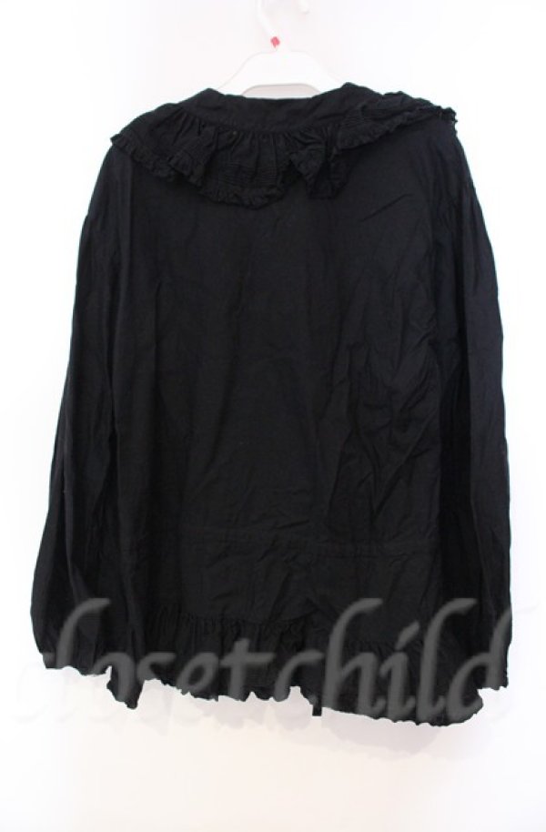 画像3: PINK HOUSE / ローンフリルタックブラウス  クロ O-25-11-30-009-LO-BL-IG-OS (3)