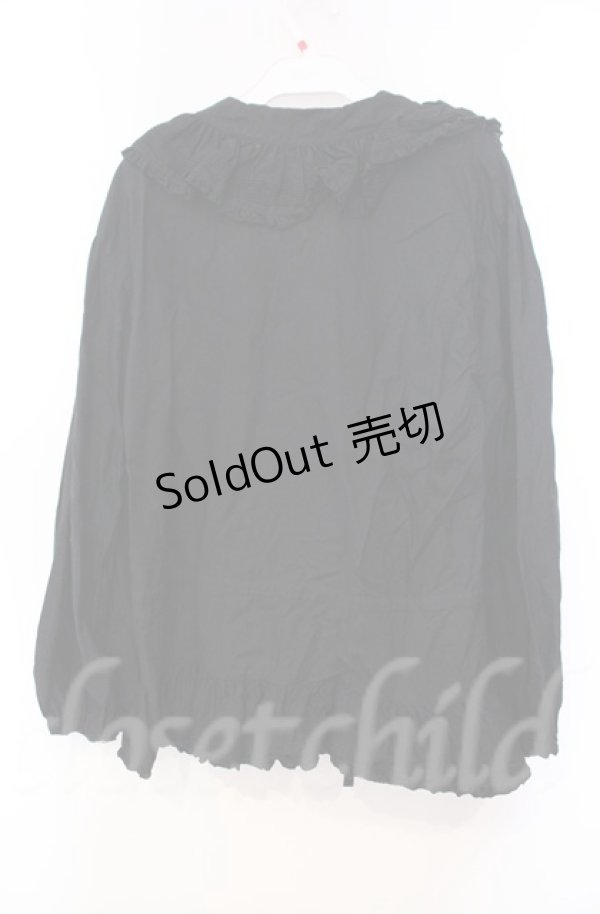 画像3: PINK HOUSE / ローンフリルタックブラウス  クロ O-25-11-30-009-LO-BL-IG-OS (3)