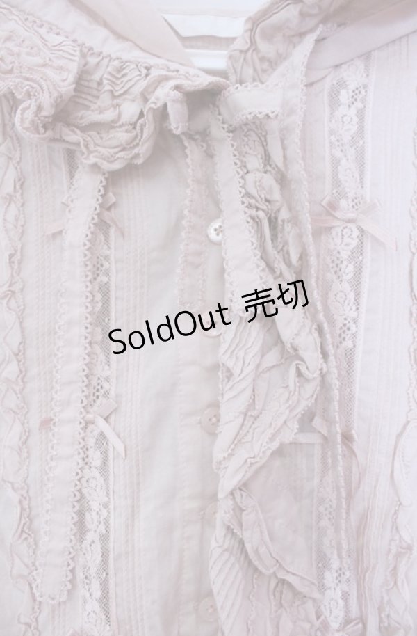 画像2: PINK HOUSE / サテンプチリボンフードカーディガン【お直しあり】  ピンク O-25-11-30-016-LO-BL-IG-OS (2)