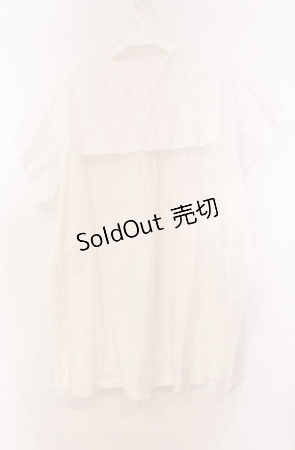 画像3: WONDERFUL WORLD / プリントポケットセーラープルブラウス【お直しあり】  アイボリー O-25-11-30-019-LO-BL-IG-OS (3)