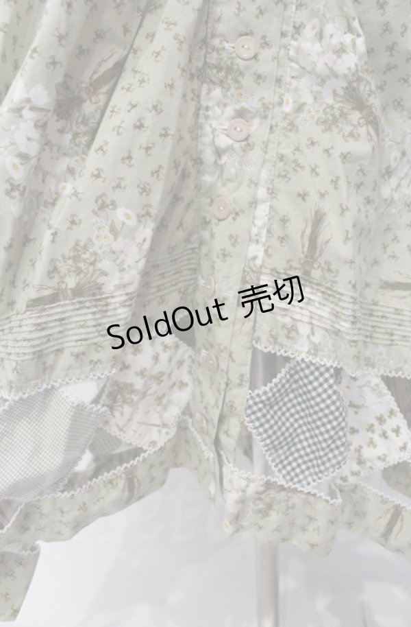 画像3: PINK HOUSE / シロツメクサパッチワークワンピース  グリーン O-25-11-30-002-LO-OP-IG-OS (3)