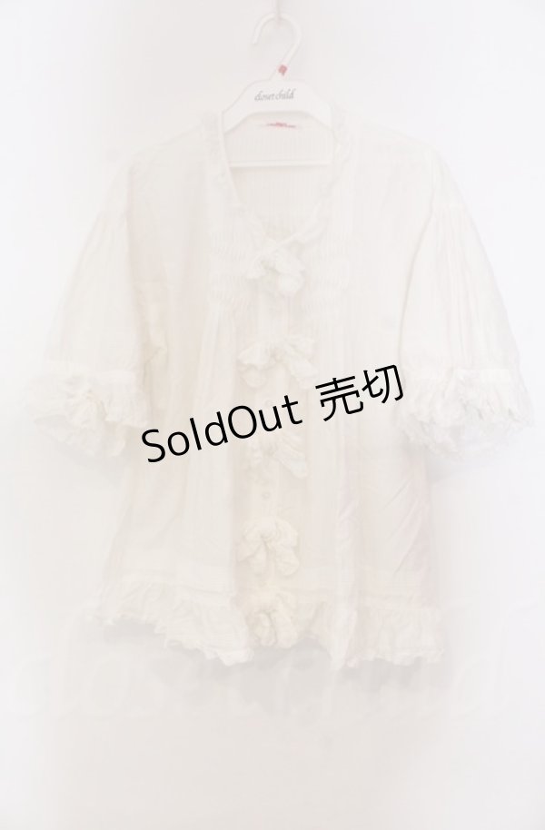 画像1: WONDERFUL WORLD / ダブルスリーブブラウス  シロ O-25-11-30-022-LO-BL-IG-OS (1)