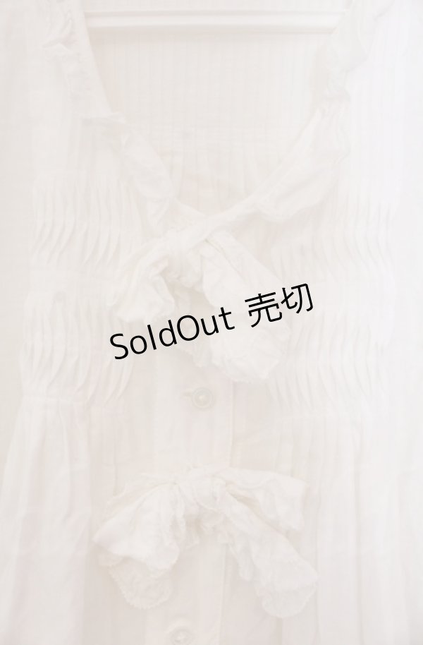 画像2: WONDERFUL WORLD / ダブルスリーブブラウス  シロ O-25-11-30-022-LO-BL-IG-OS (2)