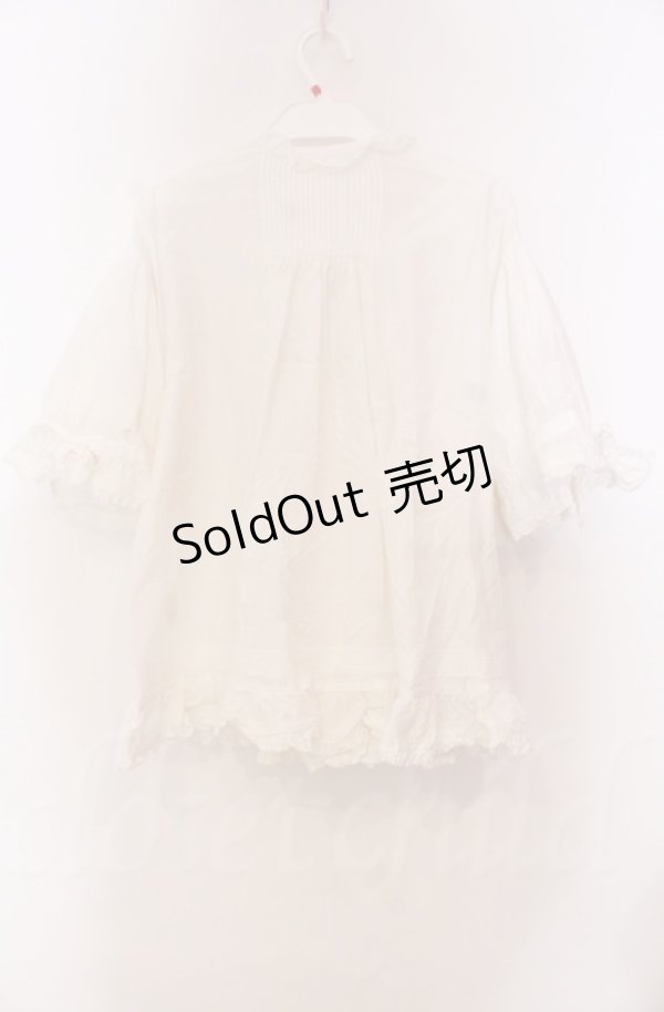 画像4: WONDERFUL WORLD / ダブルスリーブブラウス  シロ O-25-11-30-022-LO-BL-IG-OS (4)