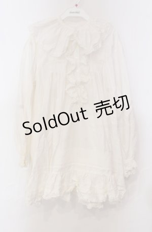 画像: KANEKO ISAO / フリルタックブラウス【お直しあり】  シロ O-25-11-30-023-EL-BL-IG-OS