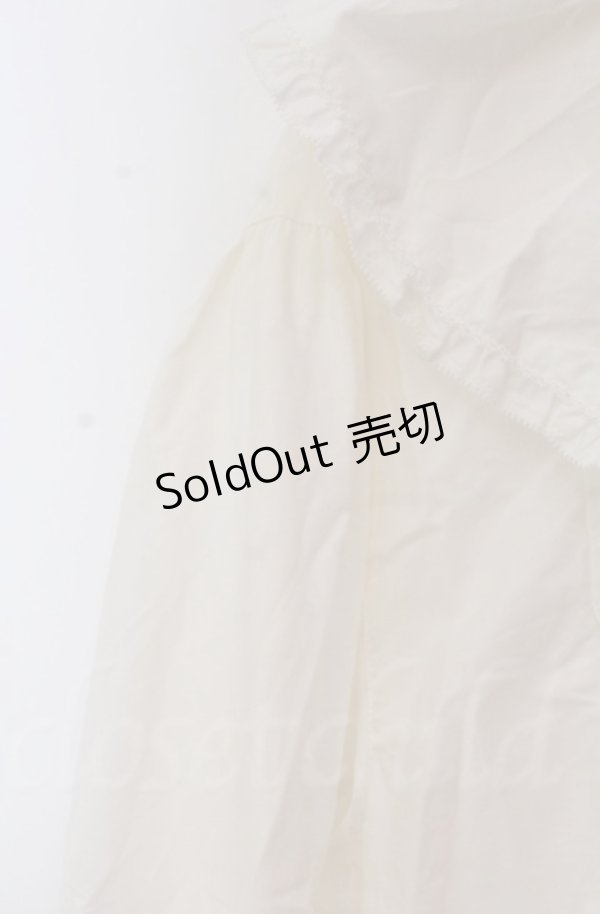 画像3: KANEKO ISAO / フリルタックブラウス【お直しあり】  シロ O-25-11-30-023-EL-BL-IG-OS (3)