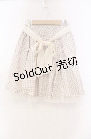 画像: axes femme / ギンガムチェック柄スカート M キナリ O-25-11-30-024-AX-SK-OW-OS