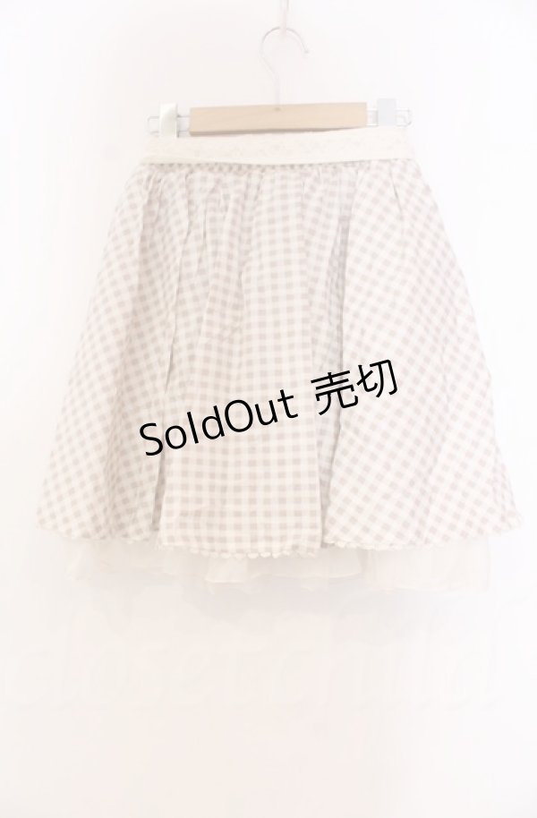 画像3: axes femme / ギンガムチェック柄スカート M キナリ O-25-11-30-024-AX-SK-OW-OS (3)
