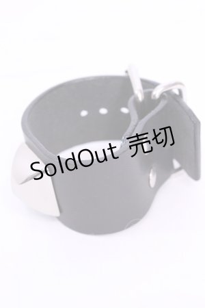 画像: ニュリカデリック / スタッズブレスレット  ブラック×シルバー O-25-12-01-040-PU-AC-IG-OS
