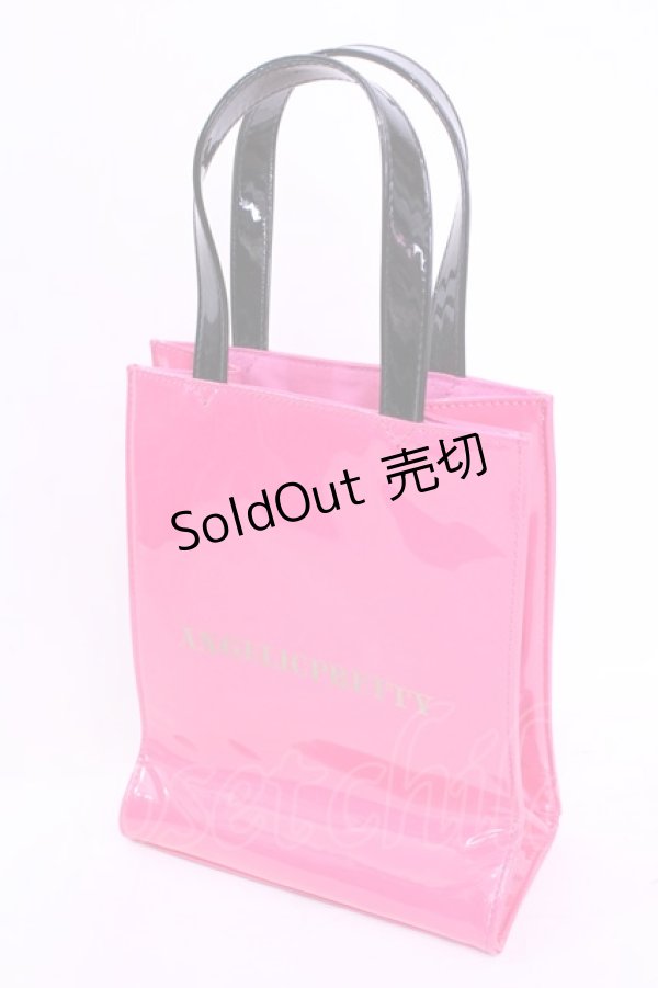 画像1: Angelic Pretty / 2024年 ファッションショーノベルティ ショッパー風トートバッグ  ピンク×クロ O-25-12-01-004-AP-ZA-IG-ZT500 (1)