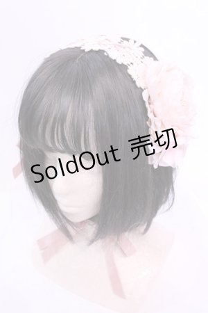 画像: Innocent World / ラナンキュラスの乙女ヘッドドレス  生成り*ピンク O-25-12-01-046-IW-AC-IG-OS