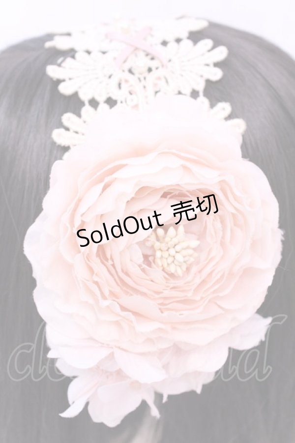 画像2: Innocent World / ラナンキュラスの乙女ヘッドドレス  生成り*ピンク O-25-12-01-046-IW-AC-IG-OS (2)
